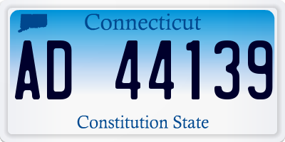 CT license plate AD44139