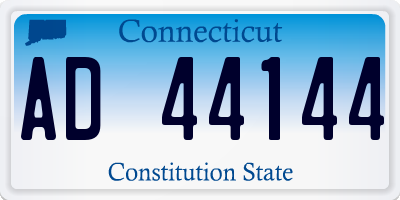 CT license plate AD44144