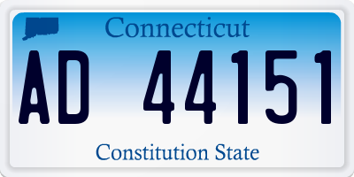 CT license plate AD44151
