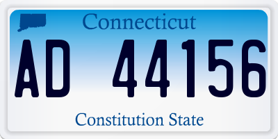 CT license plate AD44156
