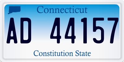CT license plate AD44157