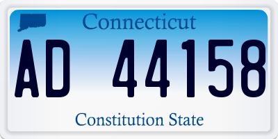 CT license plate AD44158