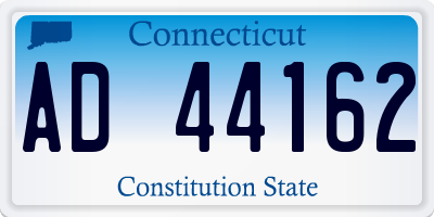 CT license plate AD44162