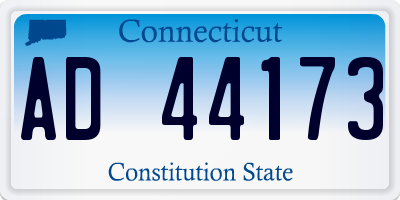CT license plate AD44173