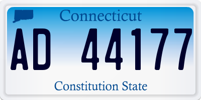 CT license plate AD44177