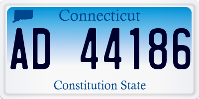 CT license plate AD44186