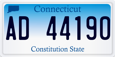 CT license plate AD44190