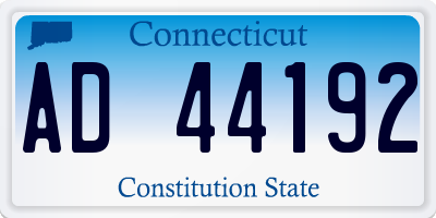 CT license plate AD44192