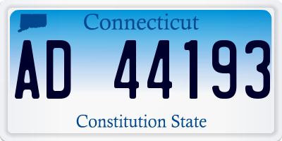 CT license plate AD44193