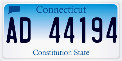 CT license plate AD44194