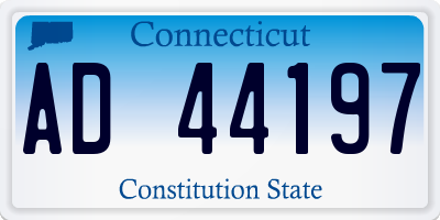 CT license plate AD44197
