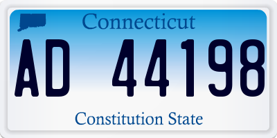 CT license plate AD44198