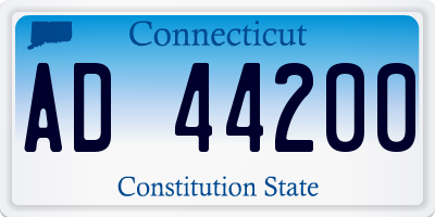 CT license plate AD44200