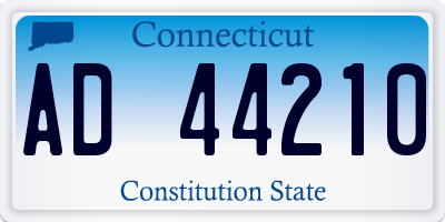 CT license plate AD44210