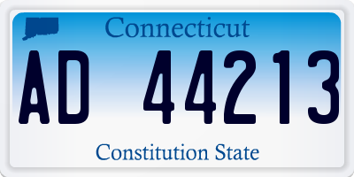 CT license plate AD44213