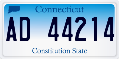 CT license plate AD44214