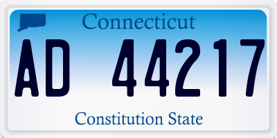 CT license plate AD44217
