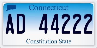 CT license plate AD44222