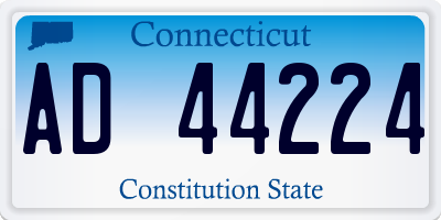 CT license plate AD44224