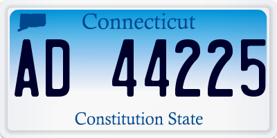 CT license plate AD44225