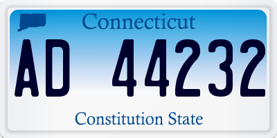 CT license plate AD44232