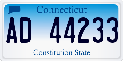 CT license plate AD44233