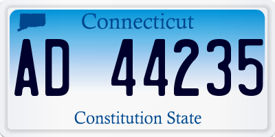 CT license plate AD44235