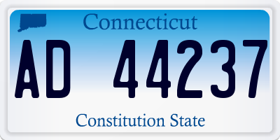 CT license plate AD44237