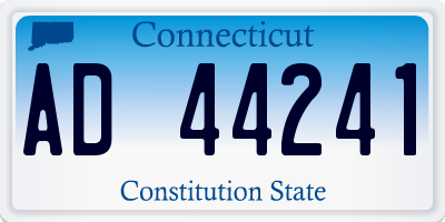 CT license plate AD44241