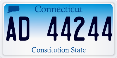 CT license plate AD44244