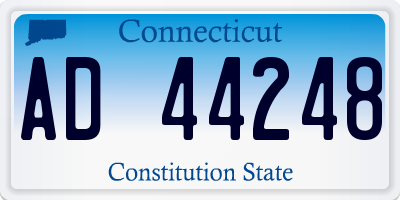 CT license plate AD44248