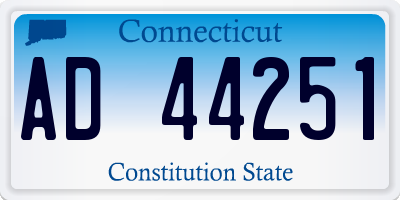 CT license plate AD44251