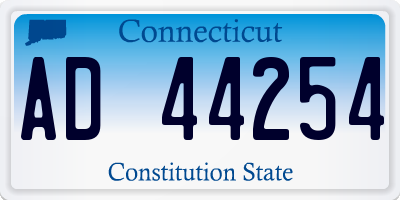 CT license plate AD44254