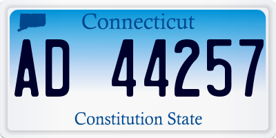 CT license plate AD44257