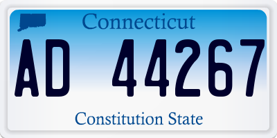 CT license plate AD44267