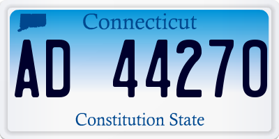 CT license plate AD44270
