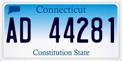 CT license plate AD44281
