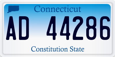 CT license plate AD44286