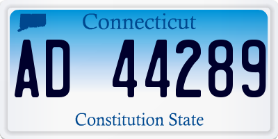 CT license plate AD44289