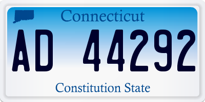 CT license plate AD44292