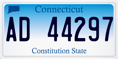 CT license plate AD44297