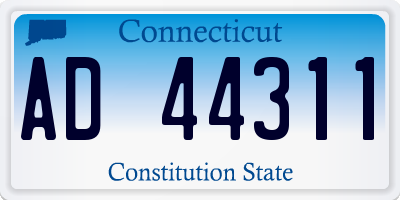 CT license plate AD44311
