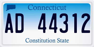 CT license plate AD44312