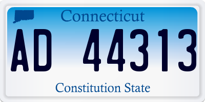 CT license plate AD44313