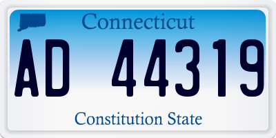 CT license plate AD44319