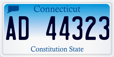 CT license plate AD44323