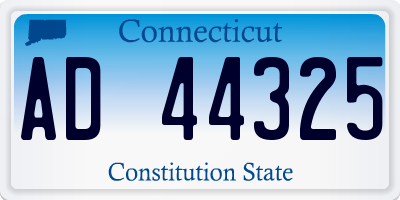 CT license plate AD44325