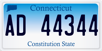 CT license plate AD44344