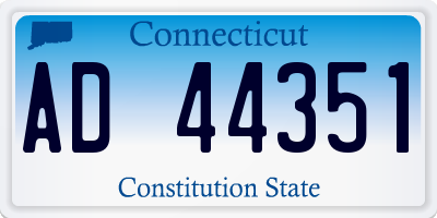CT license plate AD44351