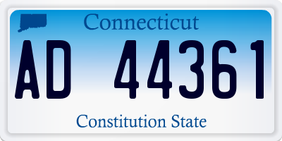 CT license plate AD44361
